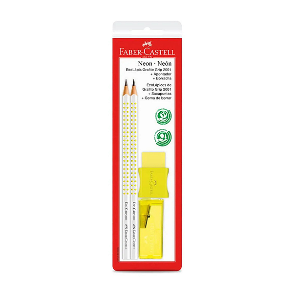 Lápis Preto Neon Amarelo - Faber-castell