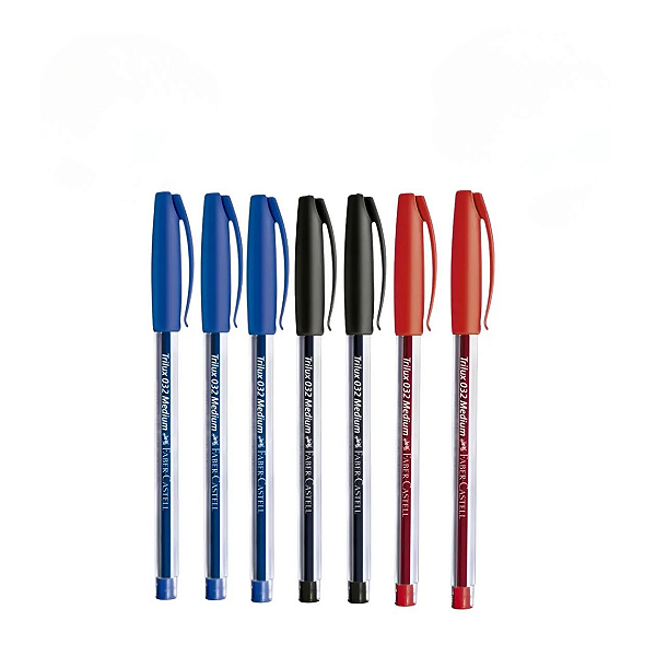 Kit 7 Caneta Cores Sortidas 032 Trilux 1.0mm Faber Castell Sortida Sortida
