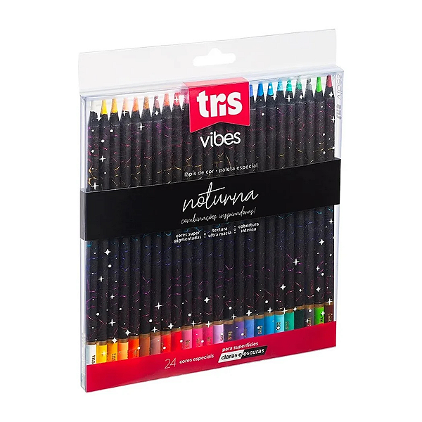 Lapis De Cor - Tris Vibes - Tons Noturna - 24 Cores