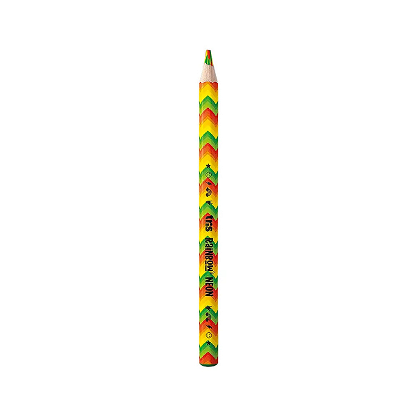 Lápis de Cor Tamanho Jumbo Rainbow - Mina Multicolorida Neon