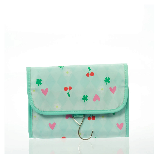 Necessaire com Gancho FLORIE Cereja - Verde