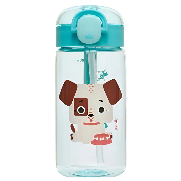 Garrafa Tritan Com Canudo Kouii - 460 Ml - Cachorro Theo