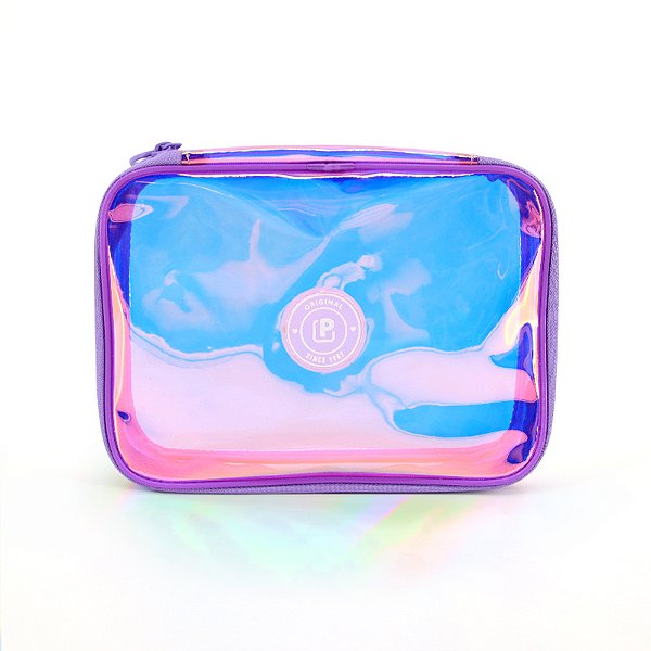 Estojo Box PVC Holografico - Lilás