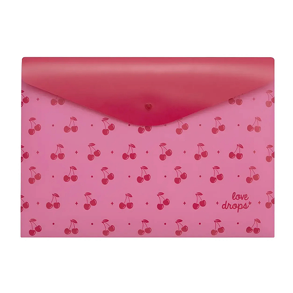 Pasta Envelope A4 Cereja - Polibras