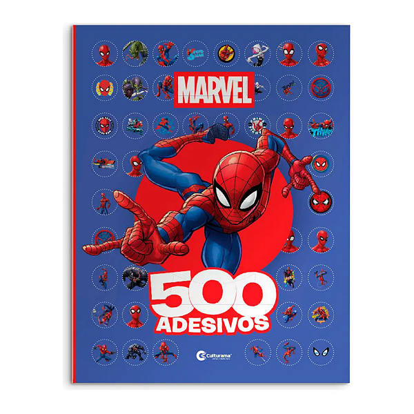 Livro p/ pintar, ler  - 500 adesivos -Spider-Man