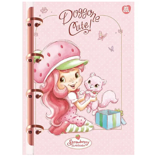 Caderno Argolado Tipo Fichário Moranguinho Animativa