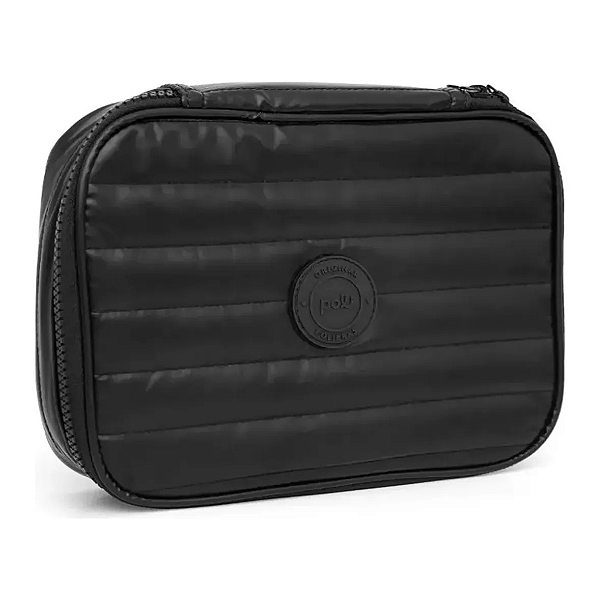 Estojo Box Organizador Puffer C/compartimento - Preto