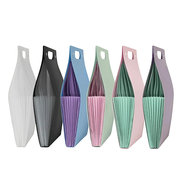 Pasta Sanfonada Vertical A4 Alça 12 Div Polibras Cor Azul