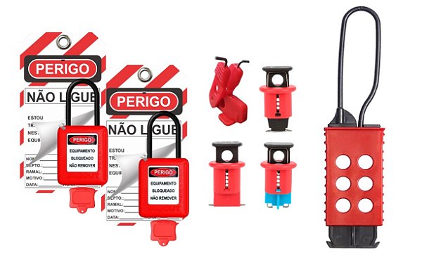 Kit Bloqueio Eletricista Nr10 / Garra/cadeado/disj/cartão Id