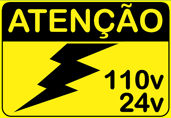 Placa Adesivo Painéis Elétricos Tensão 24v Nr10 Nr12