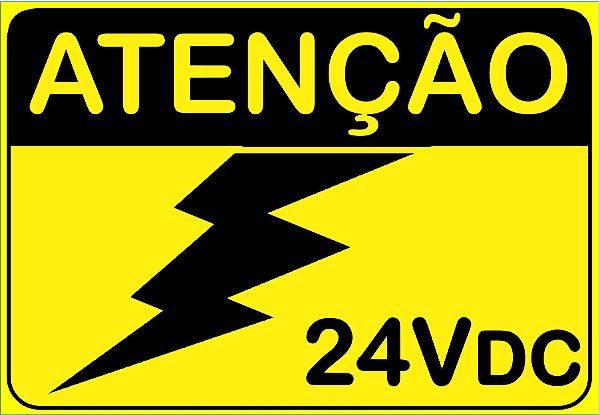 Placa Adesivo Para Painéis Elétricos Tensão 24v Nr10 Nr12