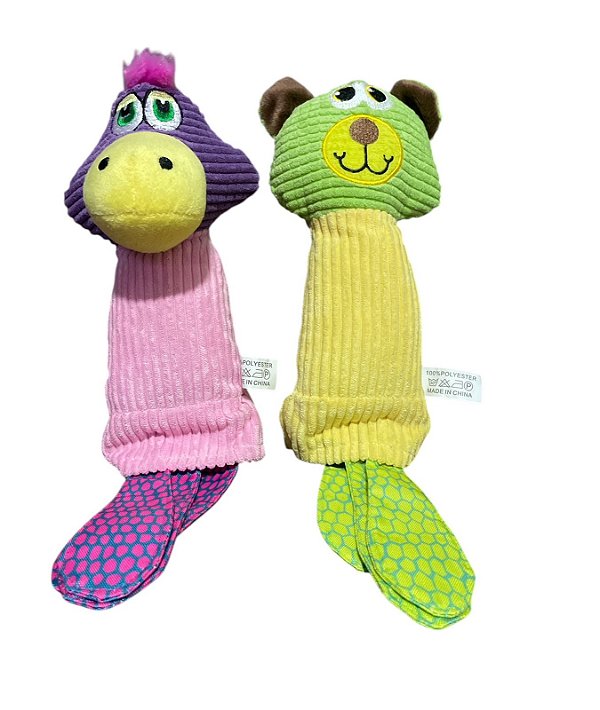Brinquedo Bichinhos de Pelúcia com Apito para Cães e Gatos