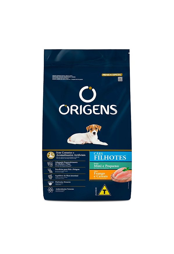 Ração Origens Premium Especial Cães Filhotes Portes Mini E Pequeno Sabor Frango E Cereais 1kg