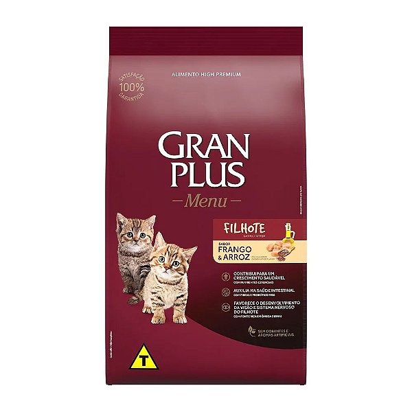 Ração Gran Plus Gatos Filhotes Frango E Arroz 1kg