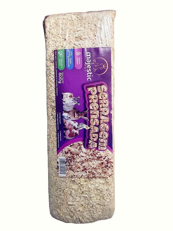 Serragem de Madeira Prensada Majestic 800g