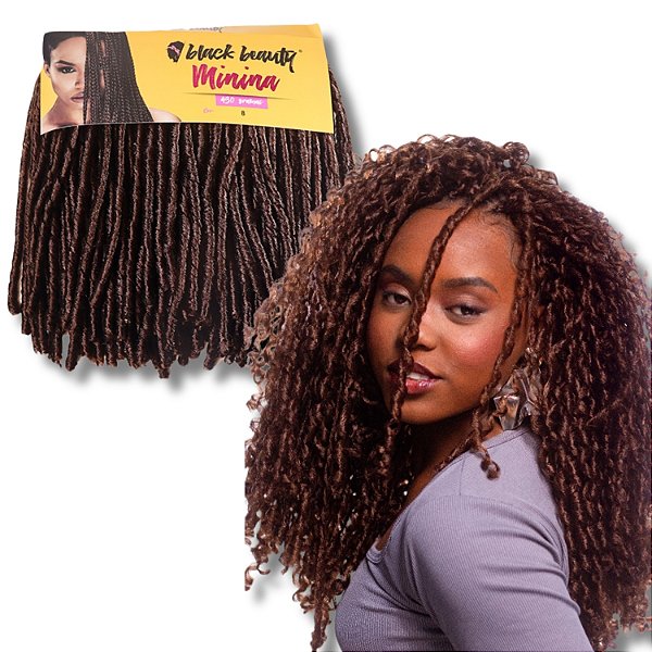 Cabelo Fibra Sintética Minina Nina Black Beauty 45cm
