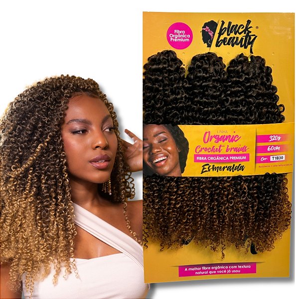 Cabelo Orgânico Crochet Esmeralda 60cm