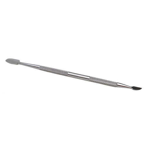 Espátula Dupla para Raspar e Empurrar Cutículas Aço Inox 14cm NYBC Beauty