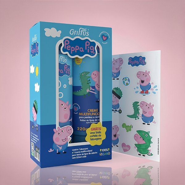 Kit Shampoo Cabelo e Corpo e Creme Multifuncional George Peppa Pig Griffus