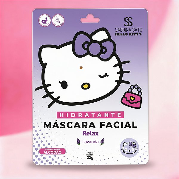 Máscara Facial Hidratante Lavanda Sabrina Sato Hello Kitty