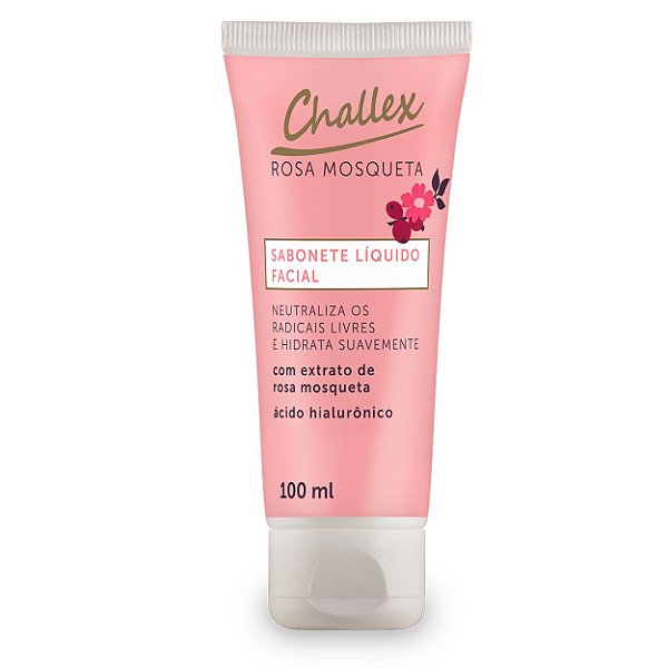 Sabonete Líquido Facial Rosa Mosqueta e Ácido Hialurônico Challex 100ml