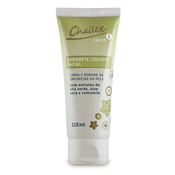 Sabonete Líquido Facial Chá Verde, Aloe Vera e Camomila Challex 110ml