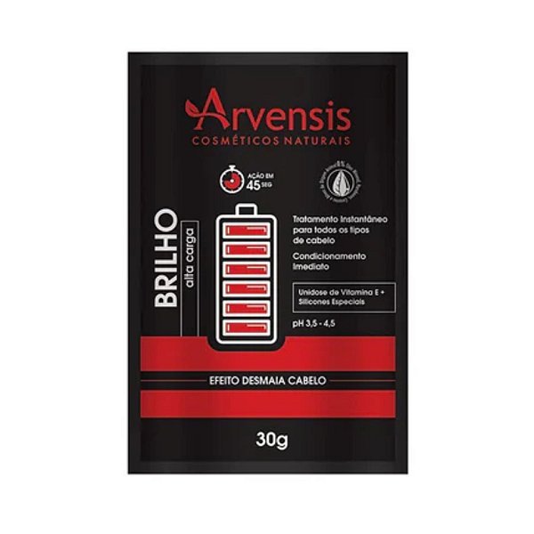 Tratamento Capilar Brilho Efeito Desmaia Cabelo Arvensis Cosméticos Naturais 30g