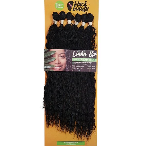 Cabelo Sintético Preta Linda Black Beauty 70cm