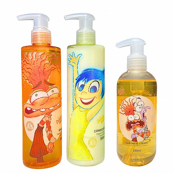 Kit Shampoo, Condicionador e Sabonete Ansiedade e Medo Divertida Mente & Sabrina Sato