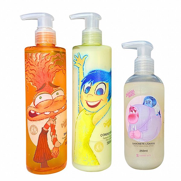 Kit Shampoo, Condicionador e Sabonete Vergonha e Tristeza Divertida Mente & Sabrina Sato
