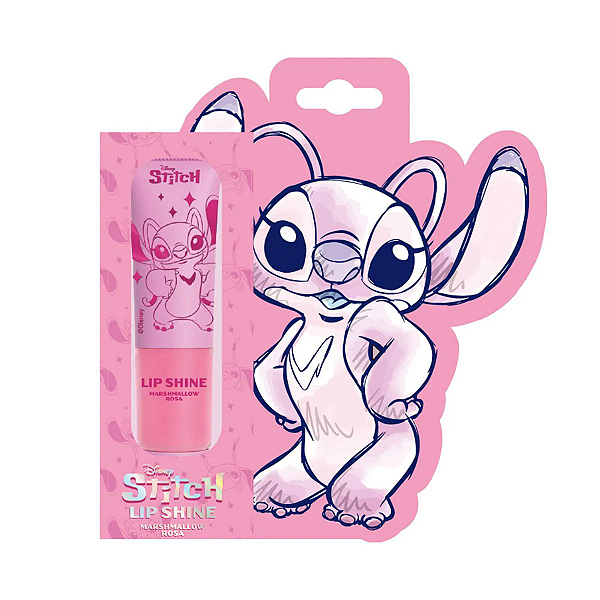 Lip Shine Angel Marshmallow Rosa - Stitch Disney 8ml