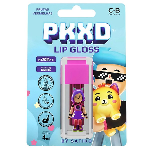Lip Gloss Frutas Vermelhas PK XD by Satiko Cia Beauty 4ml