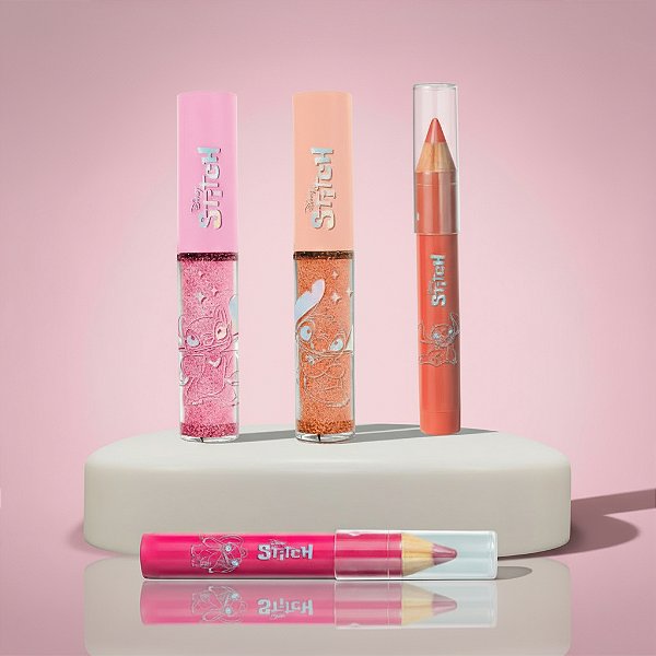 Combo Lovely Lips Angel + Stitch - Stitch Disney