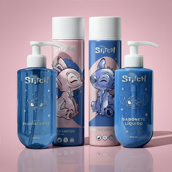 Combo Aloha Care - Shampoo + Condicionado + Sabonete + Hidratante Stitch Disney