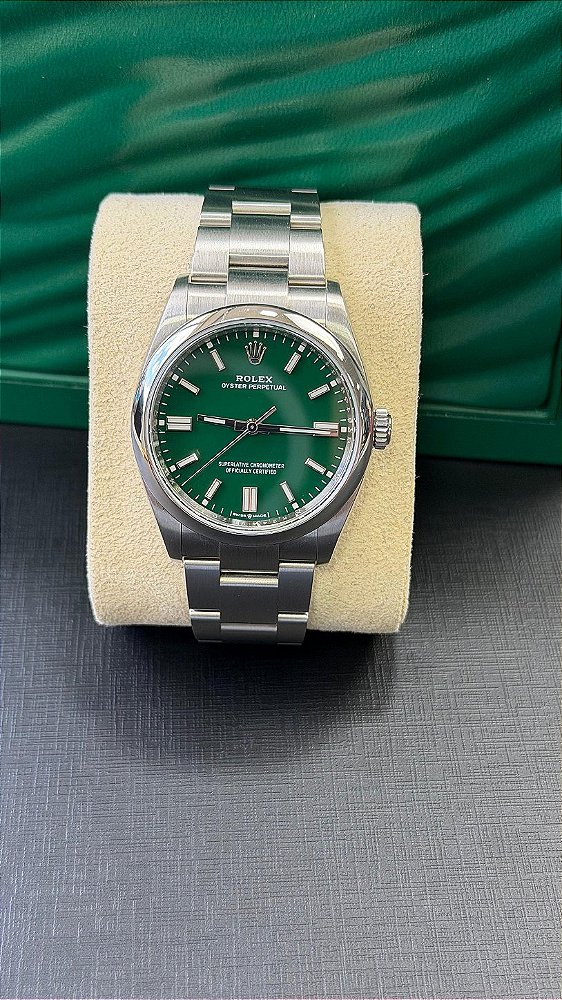 ROLEX OYSTER PERPETUAL GREEN 36MM