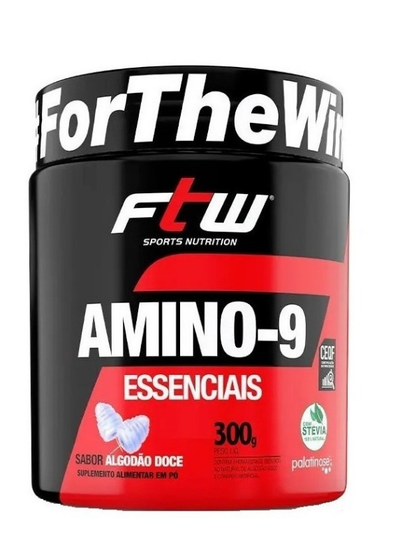 Amino-9 Essenciais Pote 300g Bcaa + 6 Aminoácidos - Ftw Algodão doce