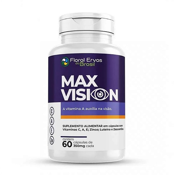 Max Vision  Luteína Zeaxantina Vitamina A C E Zn Floral Ervas do Brasil
