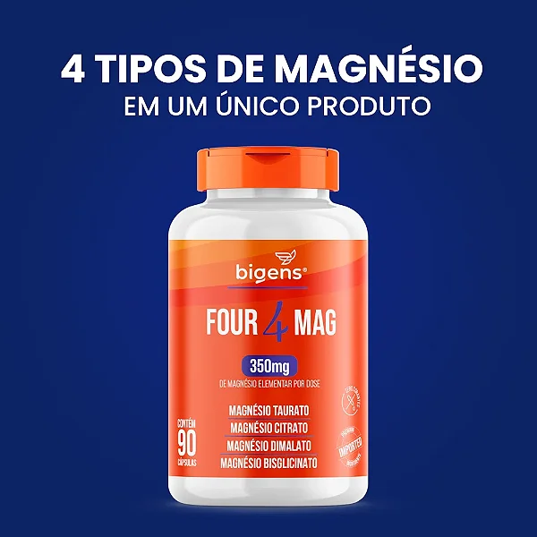 Four 4 Mag 350mg – Bigens – 90 cápsulas