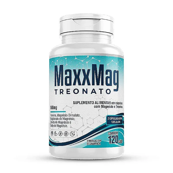 Maxx Mag Treonato – 600mg – 120 cápsulas
