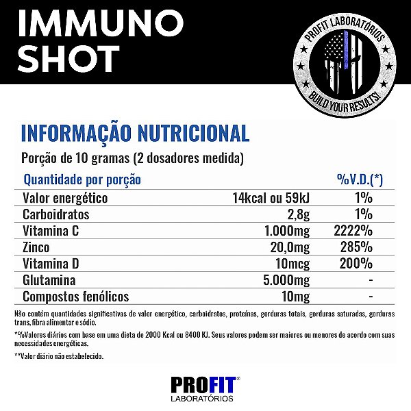 Immuno Shot – Profit – 200g – Sabor Laranja