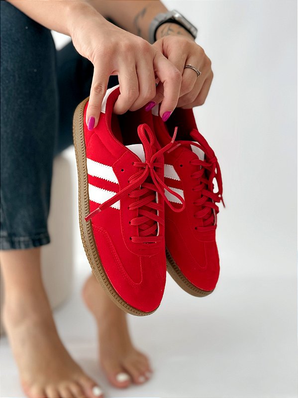 Tênis Feminino Inspira Samba - Vermelho / Branco