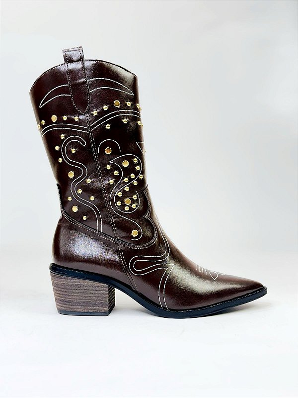 Bota Feminina Western Ayla - Café