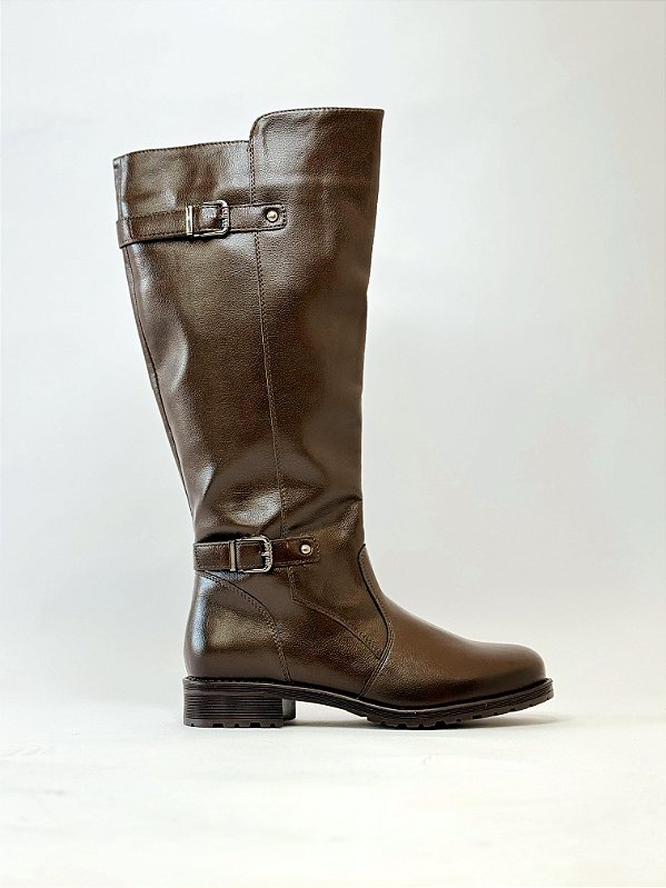 Bota Feminina Cano Alto Lara - Café