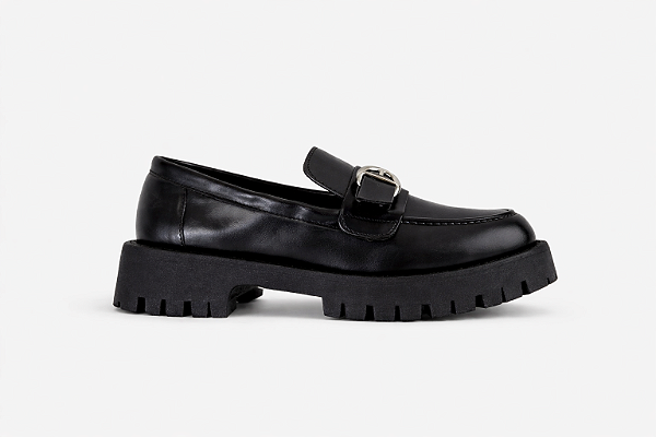 Mocassim Feminino Tratorado Jane - Black