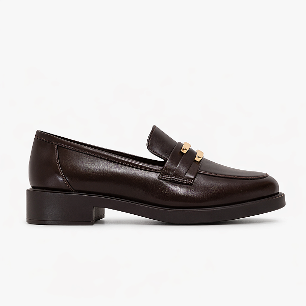 Mocassim Feminino Clássico Clarice - Café