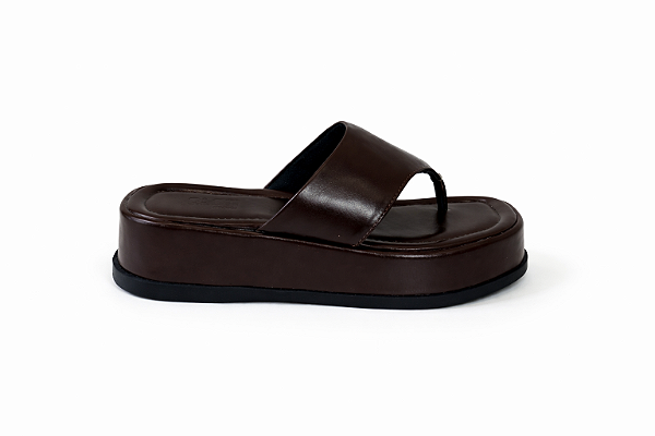 Sandália Feminina Flatform Aurora - Café