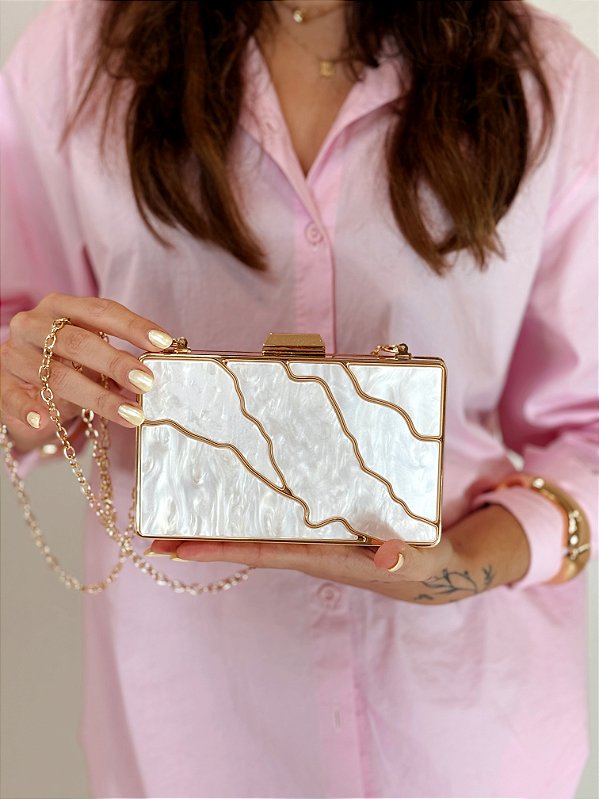 Bolsa, Clutch Feminina Chiara – Dourada com Braco
