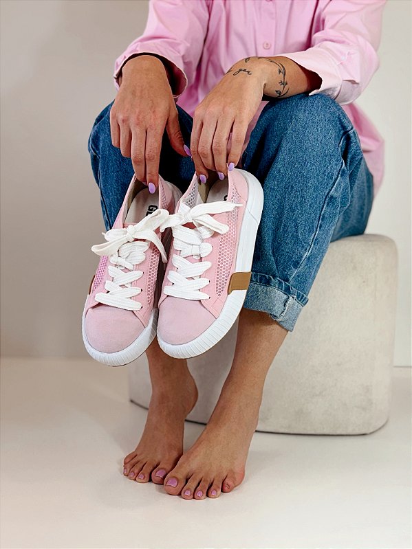 Tênis Feminino Aspen – Rosa / Branco