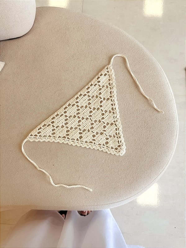 Lenço Feminino Alba – Crochê Bege