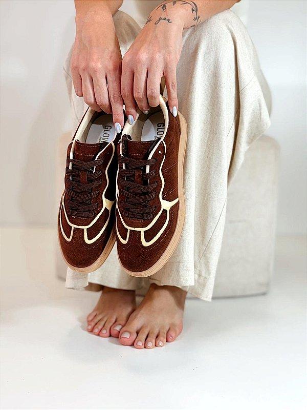 Tênis Feminino Jess – Marrom / Manteiga